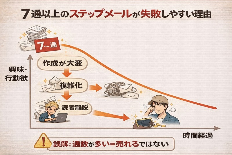 7通以上のステップメールの失敗理