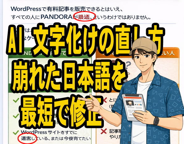 AI-文字化けの直し方