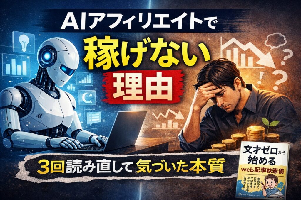 AIアフィリエイトで稼げない理由
