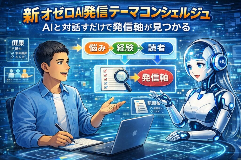 新しい才ゼロAI「発信テーマコンシェルジュ」