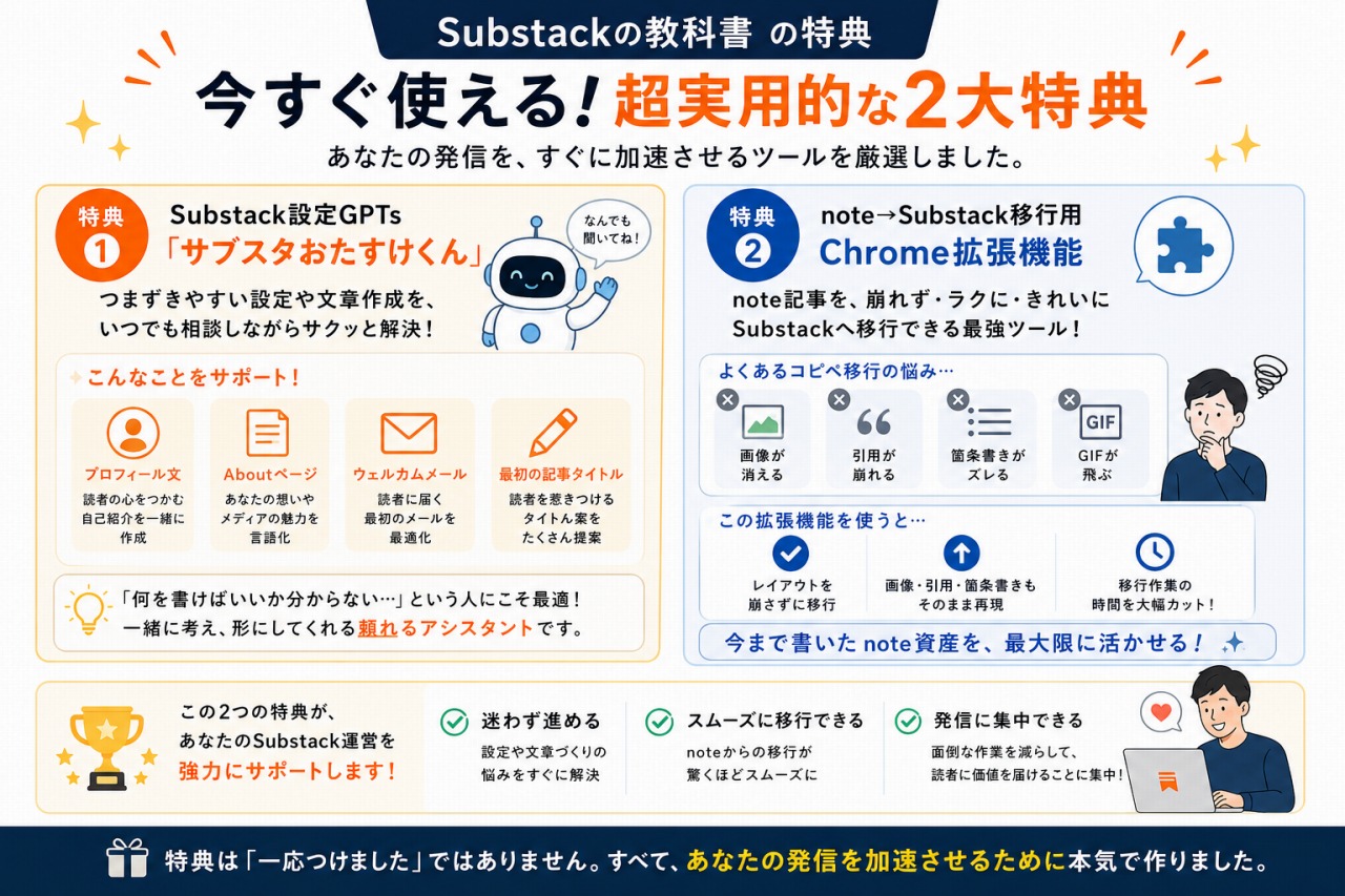 Substackの教科書 特典